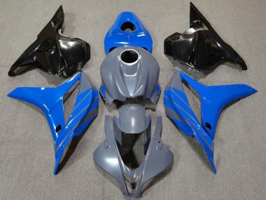 2009-2012 Double Blue on Grey Honda CBR600RR Motorcycle Fairing