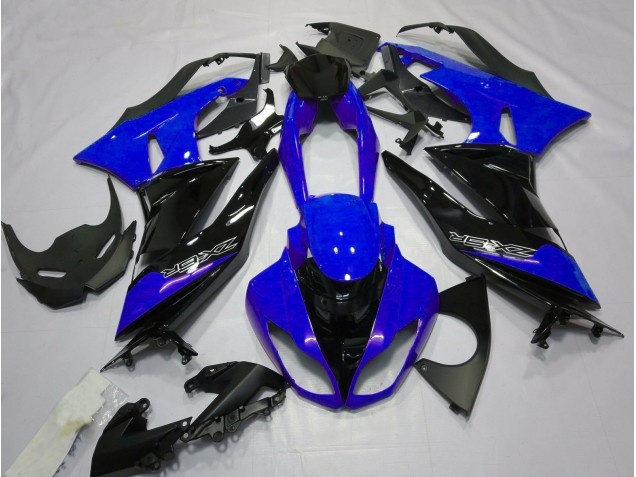 2009-2012 Gloss Blue and Black Kawasaki ZX6R Motorcycle Fairing