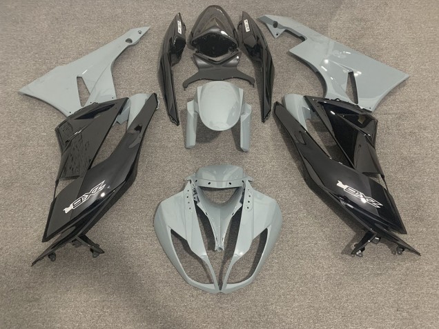 2009-2012 Gloss Grey and Black Kawasaki ZX6R Motorcycle Fairing 2009-2012 Gloss Grey and Black Kawasaki ZX6R Motorcycle Fairing