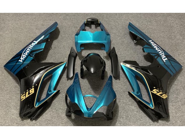 2009-2012 Gloss Light Blue and Black Triumph Daytona 675 Motorcycle Fairing 2009-2012 Gloss Light Blue and Black Triumph Daytona 675 Motorcycle Fairing