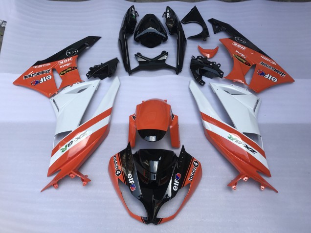 2009-2012 Gloss Orange & Logos Kawasaki ZX6R Motorcycle Fairing 2009-2012 Gloss Orange & Logos Kawasaki ZX6R Motorcycle Fairing
