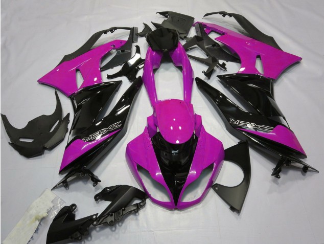 2009-2012 Gloss Pink and Black Kawasaki ZX6R Motorcycle Fairing 2009-2012 Gloss Pink and Black Kawasaki ZX6R Motorcycle Fairing