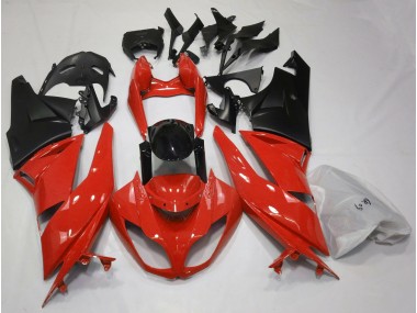 2009-2012 Gloss Red & Black Kawasaki ZX6R Motorcycle Fairing