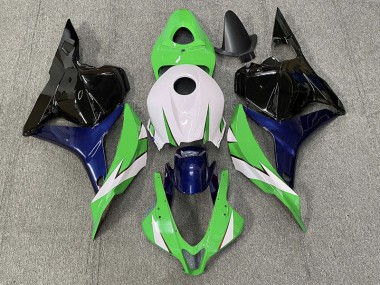 2009-2012 Green and White Honda CBR600RR Motorcycle Fairing