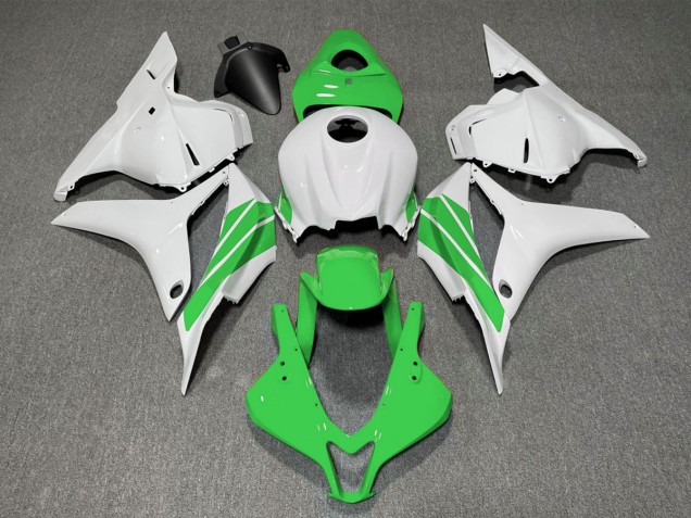 2009-2012 Green and White Side Stripe Honda CBR600RR Motorcycle Fairing 2009-2012 Green and White Side Stripe Honda CBR600RR Motorcycle Fairing