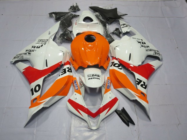 2009-2012 Light Orange and White Repsol Honda CBR600RR Motorcycle Fairing 2009-2012 Light Orange and White Repsol Honda CBR600RR Motorcycle Fairing