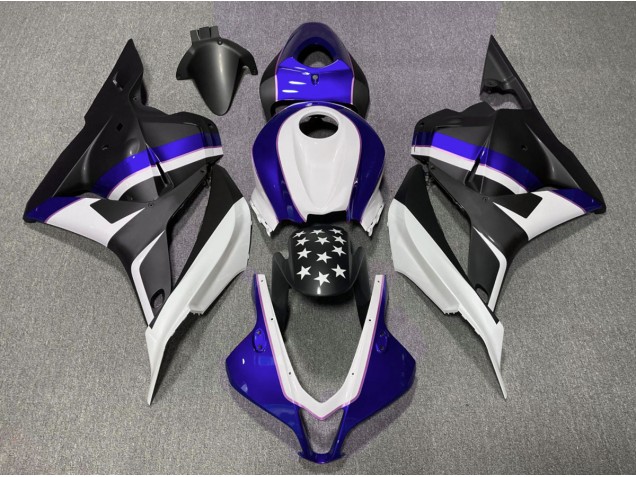 2009-2012 Matte Black and Dark Blue Star Honda CBR600RR Motorcycle Fairing 2009-2012 Matte Black and Dark Blue Star Honda CBR600RR Motorcycle Fairing