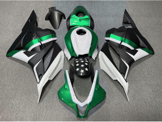 2009-2012 Matte Black and Green Star Honda CBR600RR Motorcycle Fairing 2009-2012 Matte Black and Green Star Honda CBR600RR Motorcycle Fairing