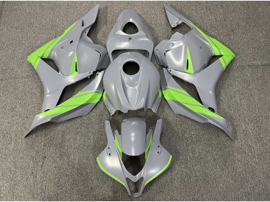 2009-2012 Nardo Grey and Green Honda CBR600RR Motorcycle Fairing