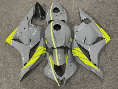 2009-2012 Nardo Grey and High Viz Yellow Honda CBR600RR Motorcycle Fairing