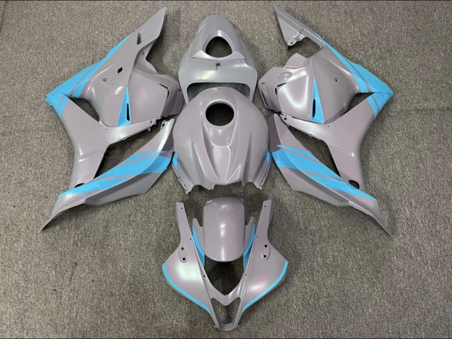 2009-2012 Nardo Grey and Light Blue Honda CBR600RR Motorcycle Fairing 2009-2012 Nardo Grey and Light Blue Honda CBR600RR Motorcycle Fairing