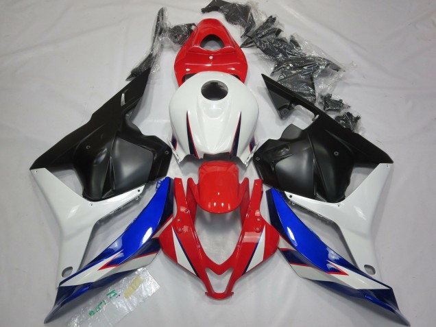 2009-2012 OEM Style Black White Red and Blue Honda CBR600RR Motorcycle Fairing