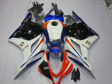 2009-2012 Orange and Blue Honda CBR600RR Motorcycle Fairing