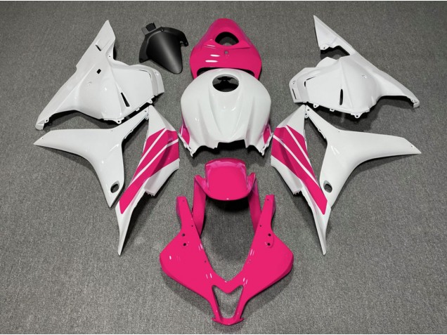 2009-2012 Pink and White Side Stripe Honda CBR600RR Motorcycle Fairing 2009-2012 Pink and White Side Stripe Honda CBR600RR Motorcycle Fairing