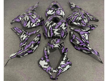 2009-2012 Purple and Silver Camo Honda CBR600RR Motorcycle Fairing