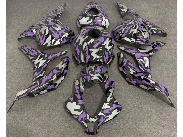 2009-2012 Purple and Silver Camo Honda CBR600RR Motorcycle Fairing 2009-2012 Purple and Silver Camo Honda CBR600RR Motorcycle Fairing