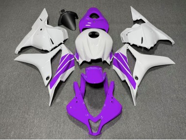 2009-2012 Purple and White Side Stripe Honda CBR600RR Motorcycle Fairing