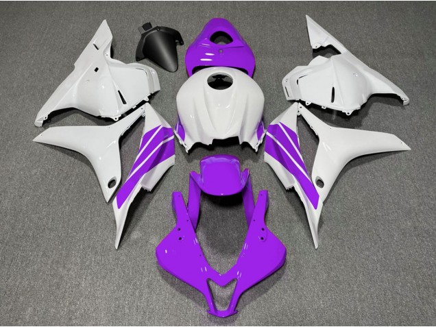 2009-2012 Purple and White Side Stripe Honda CBR600RR Motorcycle Fairing 2009-2012 Purple and White Side Stripe Honda CBR600RR Motorcycle Fairing