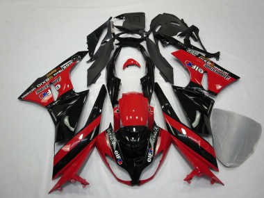 2009-2012 Red Black Kawasaki ZX6R Motorcycle Fairing