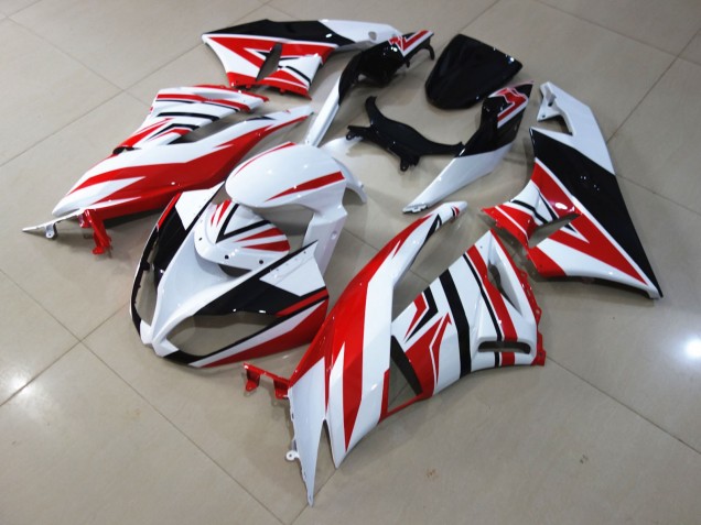 2009-2012 Red White Zagg Kawasaki ZX6R Motorcycle Fairing 2009-2012 Red White Zagg Kawasaki ZX6R Motorcycle Fairing