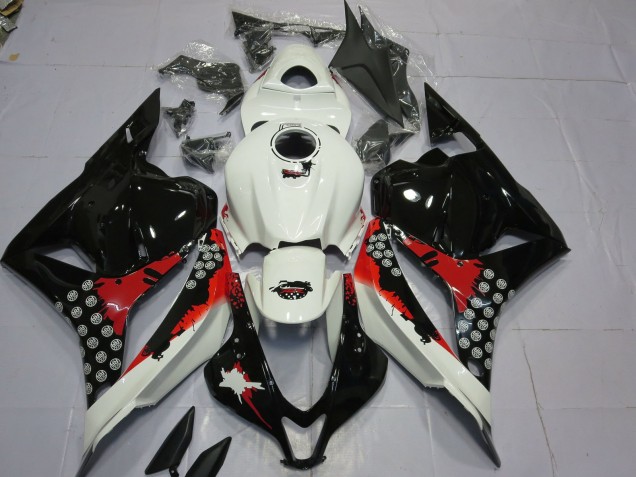 2009-2012 Red and Black Splatter Honda CBR600RR Motorcycle Fairing 2009-2012 Red and Black Splatter Honda CBR600RR Motorcycle Fairing