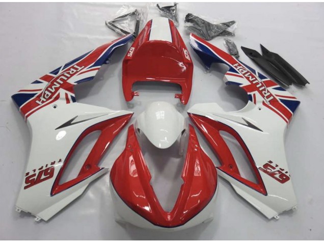 2009-2012 Red and White Triumph Daytona 675 Motorcycle Fairing 2009-2012 Red and White Triumph Daytona 675 Motorcycle Fairing