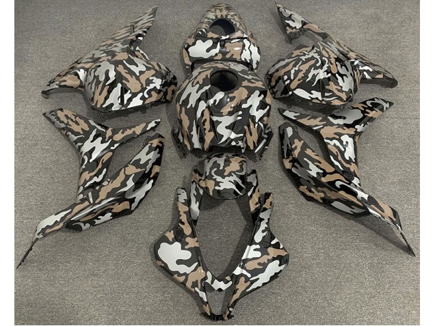 2009-2012 Tan and Silver Camo Honda CBR600RR Motorcycle Fairing 2009-2012 Tan and Silver Camo Honda CBR600RR Motorcycle Fairing