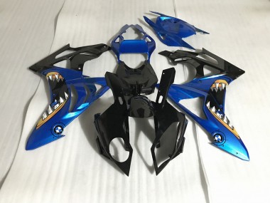 2009-2014 Alien Blue and White BMW S1000RR Motorcycle Fairing
