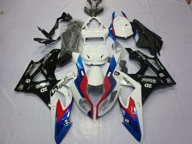 2009-2014 Alien Blue and White BMW S1000RR Motorcycle Fairing