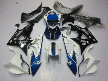 2009-2014 Alien Blue and White BMW S1000RR Motorcycle Fairing