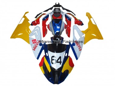 2009-2014 Alien Blue and White BMW S1000RR Motorcycle Fairing