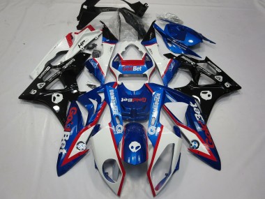 2009-2014 Alien Blue and White BMW S1000RR Motorcycle Fairing