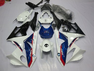 2009-2014 Alien Blue and White BMW S1000RR Motorcycle Fairing