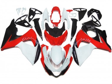 2009-2016 Gloss Red with White and black Suzuki GSXR 1000 Motorcycle Fairing