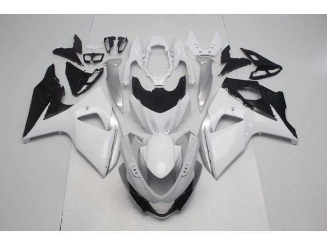 2009-2016 Gloss White and Silver Suzuki GSXR 1000 Motorcycle Fairing