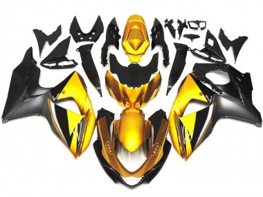 2009-2016 Gold and Grey OEM Style Custom Suzuki GSXR 1000 Motorcycle Fairing