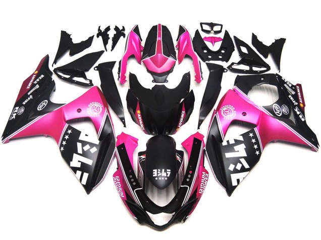 2009-2016 Matte Pink Custom Logos Suzuki GSXR 1000 Motorcycle Fairing