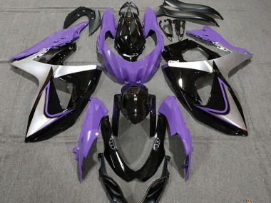 2009-2016 Purple Silver and Black Suzuki GSXR 1000 Motorcycle Fairing