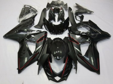 2009-2016 Silver Black and Red Suzuki GSXR 1000 Motorcycle Fairing