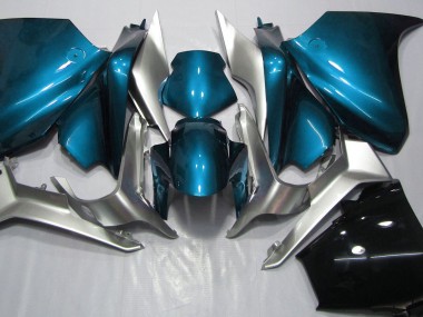 2010-2013 Light Blue and Silver Honda VFR1200 Motorcycle Fairing