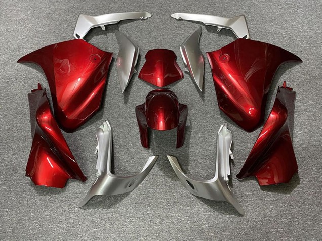2010-2013 Red and Silver Honda VFR1200 Motorcycle Fairing 2010-2013 Red and Silver Honda VFR1200 Motorcycle Fairing