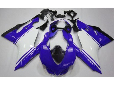 2011-2014 Gloss Blue White and Black Ducati Ducati 1199 Motorcycle Fairing
