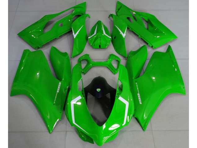 2011-2014 Gloss Green & White Ducati Ducati 1199 Motorcycle Fairing 2011-2014 Gloss Green & White Ducati Ducati 1199 Motorcycle Fairing