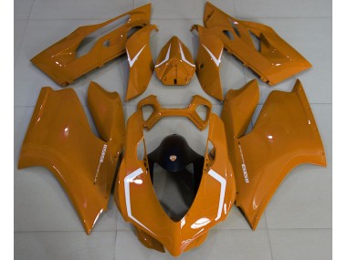 2011-2014 Gloss Orange & White Ducati Ducati 1199 Motorcycle Fairing