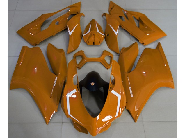 2011-2014 Gloss Orange & White Ducati Ducati 1199 Motorcycle Fairing