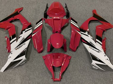 2011-2015 Gloss Red & White Kawasaki ZX10R Motorcycle Fairing