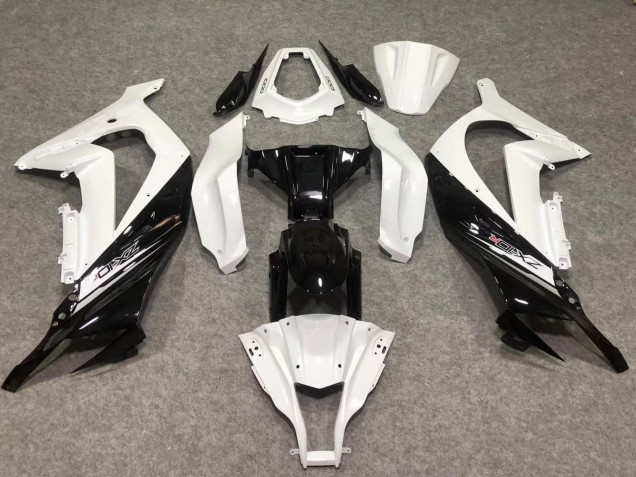 2011-2015 Gloss White / Black Kawasaki ZX10R Motorcycle Fairing