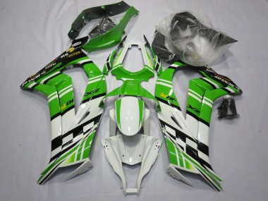 2011-2015 Green White Black Kawasaki ZX10R Motorcycle Fairing