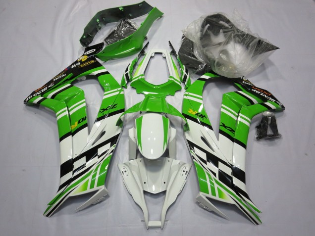 2011-2015 Green White Black Kawasaki ZX10R Motorcycle Fairing