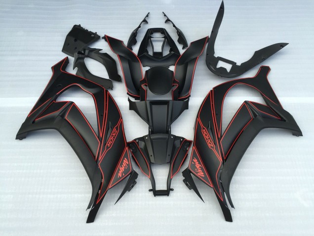 2011-2015 Matte Black and Red Kawasaki ZX10R Motorcycle Fairing 2011-2015 Matte Black and Red Kawasaki ZX10R Motorcycle Fairing